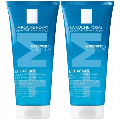 La Roche-Posay Effaclar Gel za Čiščenje Mastne Aknaste Kože 2x200ml