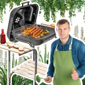    Vrtni žar s pokrovom in stransko mizico za vrt na parceli, prenosni