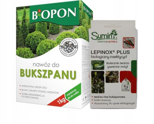 Biopon gnojilo za šimšir 1kg + Lepinox Plus biološki insekticid 15g