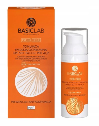 BasicLab Zaščitna tonirana emulzija SPF50+ 50ml za vse tipe kože