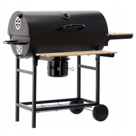    ŽAR SOD ZA OGLJE S POKROVOM NA KOLESIH S POLICO 101x70,5x94,5 CM