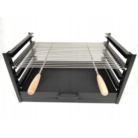    Vložek za zidano žar dimnico 65,5x40x35cm inox rešetka kurišče