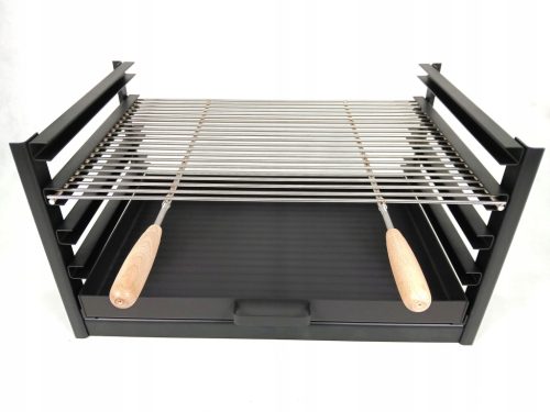  Vložek za zidano žar dimnico 65,5x40x35cm inox rešetka kurišče