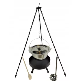  Inox kotel 13 + zajemalka KAMIN 40 cm stativ 120 cm
