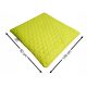 WATERPROOF GARDEN CUSHION FLAT HONEY - HEXAGON 50x120 yellow
