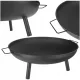  GARDEN FIRE PIT VRTNI ŽAR 58cm OKROGLA SKLEDA ZA TABORSKI OGNJI ROČAJI