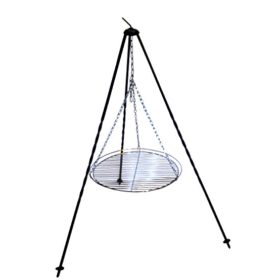    KOVANA žar za TABORNI OGNJEV viseča REŠETKA 50cm višina 120cm