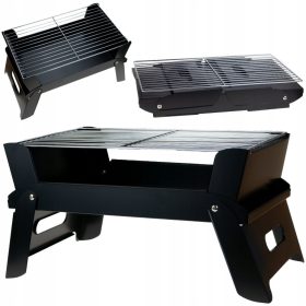    ŽAR NA OGLJE TURISTIČNI ZLOŽLJIV KAMPING PRENOSNI KOVČEK BBQ ŽAR