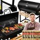  Vrtni žar na oglje Sod mize jeklena rešetka termometer + 10 kg premoga