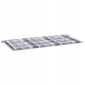 Blazina Vrtne Klop 120 x 50 x 3 cm Siva Karirasta