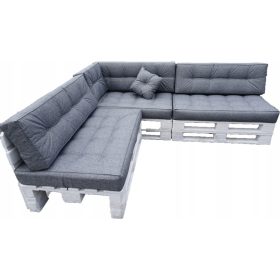   Blazine za tri PALETE set 8 kos 120 X 80 siva RAVNO NASLONJALO