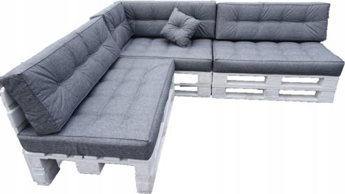 Blazine za tri PALETE set 8 kos 120 X 80 siva RAVNO NASLONJALO