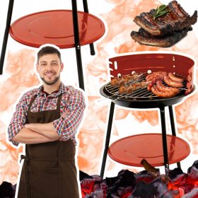    VRTNI ŽAR NA OGLJE 35 CM LAHK PRIROČEN TRDEN IDEALEN ZA IZLET