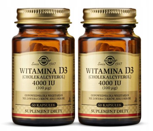 Solgar Vitamin D3 4000 IU - Podpora Imunosti in Kostnega Zdravja, 120 Kapsul