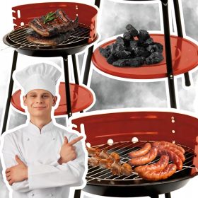  ŽAR NA OGLJE 36 CM LAHK PRIROČEN TRDEN IDEALEN ZA IZLET