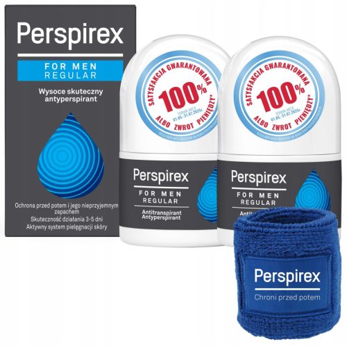 Perspirex Men Regular Komplet 2 x 20 ml z Brezplačno Zapestnico!