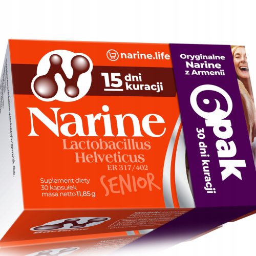 Narine Senior - 90-dnevni paket probiotičnih kapsul (180 kapsul po 300 mg)