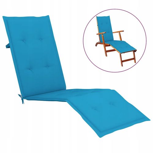 ComfortHome Podloga za ležalnik, modra, (75+105)x50x4 cm