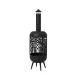 Košara za kamin Black Metal Višina 139 cm