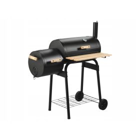    Žar za prekajevalnico s prekajevalnico Velik žar s termometrom s pokrivno polico XXl