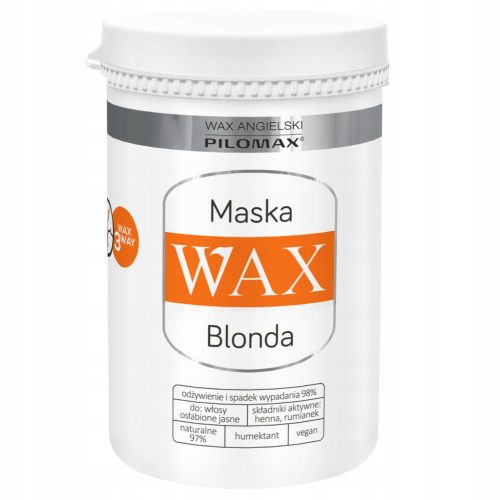 Inovativna maska za blond lase Wax NaturClassic za intenzivno regeneracijo in proti izpadanju las, 480ml