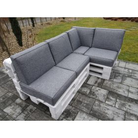   Blazine za dve Euro-paleti Set 9 kosov Sedež 60 X 60 Srebrna 23