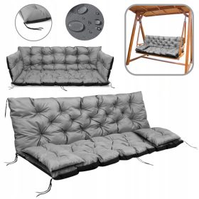   Vodoodporna vrtna blazina za gugalnico 100x60x50 cm - Set 2 majhnih blazin