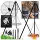  TRIPOD Fire Pit Large GRILL Taborni ogenj Garden Viseča rešetka za žar 2v1