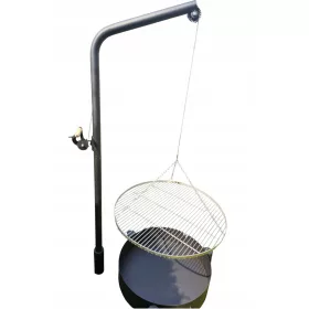    Vrtni žar na rolo, inox rešetka, premer 80, rol, kurišče
