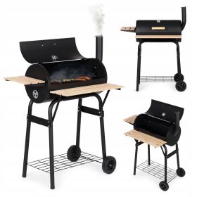    VELIK VRTNI ŽAR S TERMOMETROM, DIMNIK, 3 POLICE, KOLESA, MULTIGARDEN