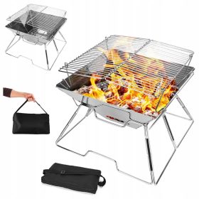    TABORNI OGNJE TURISTIČNI ŽAR PRENOSNI ZLOŽLJIV LUČ POTOVALNI + KOVČEK