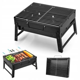    TURISTIČNI ŽAR NA OGLJE PRENOSNI ZLOŽLJIV KOT KOVČEK LAHKI POTOVALNI