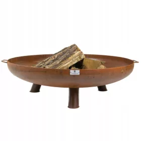  Vrtni kamin Corten globoke noge + ročaji 100 cm