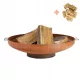  Vrtna ognjišče z ročaji Corten Steel Deep Fire Bowl 100 cm Gri