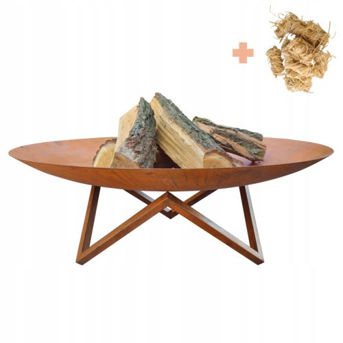 Corten Frame Garden Fire Pit 120 cm + GRATIS