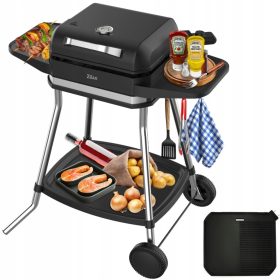    ELEKTRIČNI VRTNI ŽAR MEGA 6v1 Stoječi 3050W + Pokrov + TERMOMETER