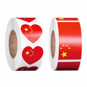  DEKORATIVNE DARILNE NALEPKE Z MOTIVOM KITAJSKE ZASTAVE