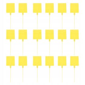  100 RUMENIH ETIKET ZA KABLE Z TRPEŽNIMI PLASTIČNIMI VEZI