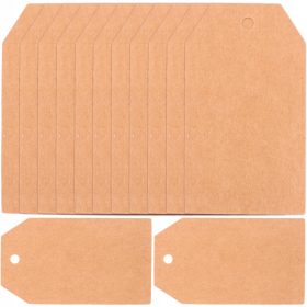    200 kosov svetlo rjavih papirnatih etiket z luknjami za obešanje