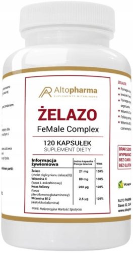 FeMale Complex Chelat Železa - 120 kapsul za vitalnost in energijo