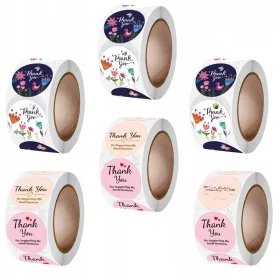    NALEPKE ZA ZAKLJUČEK DNEVNEGA DNEVA, 6 ROL, CVETNI VZOREC, TRAJNE