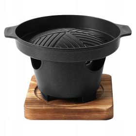  GRILL MINI ŠTEDILNIK POSODA ZA KAMPIRANJE ČRNA