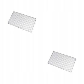  2 kompleta pravokotne nadomestne polirane rešetke za žar