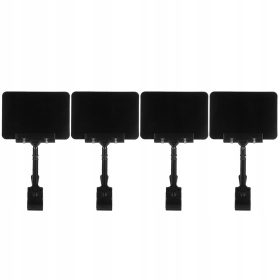    4-DELNI ČRNI DRŽALNIK ZA CENE Z OZNAČEVALNO PLOŠČICO IZDELKA