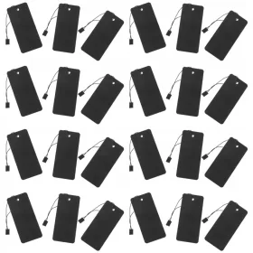  KOMPLET 20 ČRNIH OBEŠALNIKOV ZA OBLAČILA Z VRVICO