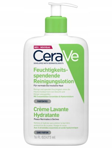 CeraVe Vlažilna emulzija za umivanje normalne in suhe kože, 473 ml