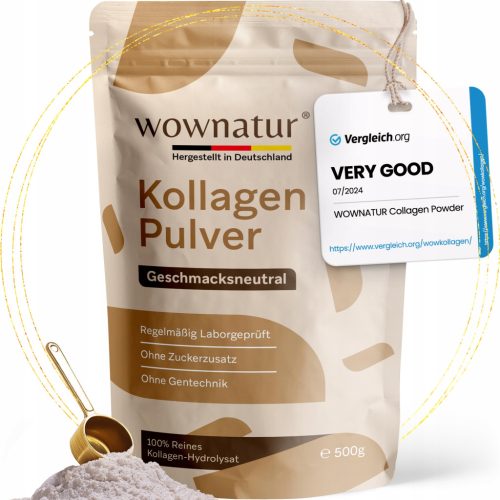 WOWNATUR Premium goveji kolagen v prahu - hitra topnost in brez grudic
