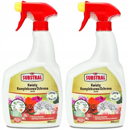  SUBSTRAL Naturen Kompleksna Zaščita 2v1 za Cvetje - 2x800ML 