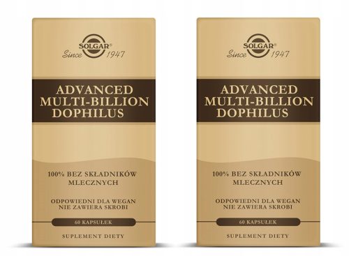  Solgar Advanced Multi-Billion Dophilus: Probiotični dodatek za črevesno zdravje, 2x60 kapsul 