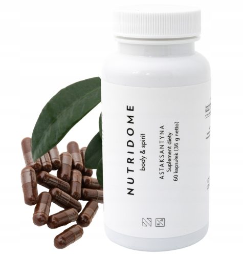 Astaksantin iz alg Haematococcus pluvialis za zdravje - Nutridome, 60 kapsul